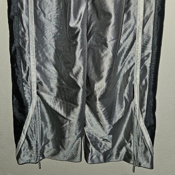 NIKE Athletic Pants Silver Gray Drawstring Waist Ankle Zipper Youth Medium 10-12 - Picture 7 of 13